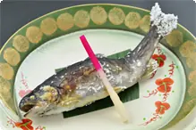 岩魚の塩焼き いわなの塩焼きになります。