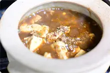 土鍋の四川麻婆豆富（二人前） 