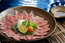 国産黒毛和牛の炙り 