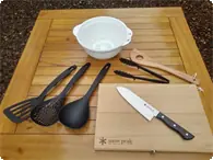 調理器具・包丁セット付き 調理器具セットに包丁セットが付いて便利♪