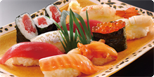 追加料理　お寿司 お子様や食べ盛りの若い世代の多い宴席にもう一皿。新鮮な魚介類を福島の美味しいお米とともに。