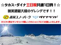 タカス・ダイナ土日祝1日共通券 