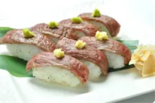 長野県産和牛・炙り寿司 