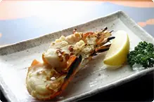 海老の鬼殻焼き 料理・伊勢海老鬼殻焼
