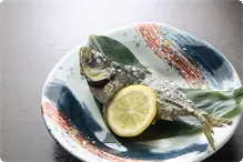 鯵の塩焼き 