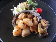 Grilled abalone butter 