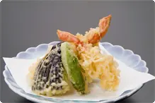 カニの天ぷら 事前の予約のみ。当日注文は出来ません。