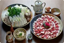 Botan Nabe (wild boar stew)  